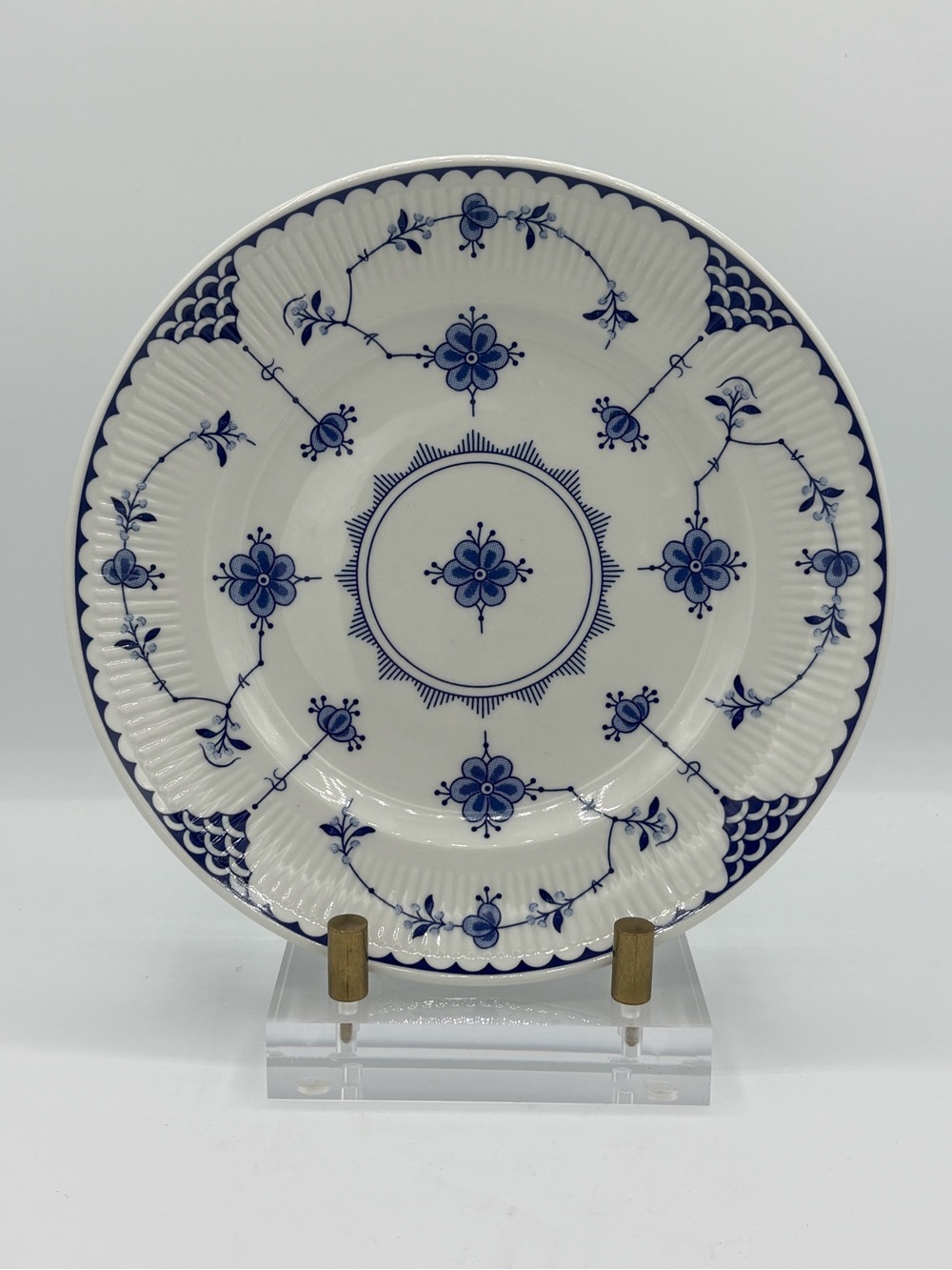 Johnson Bros Denmark Blue White Salad Plates Set of 6 England 8”
